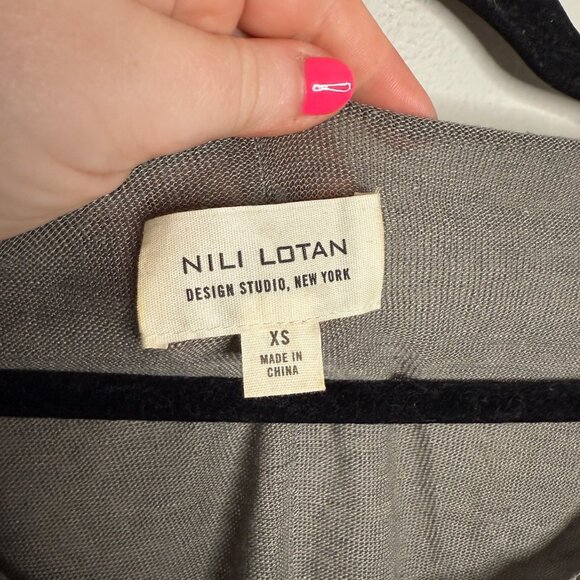 Nili Lotan Women's Gray Linen Long Sleeve Sweater Dress - Size XS Extra Small - Picture 3 of 4